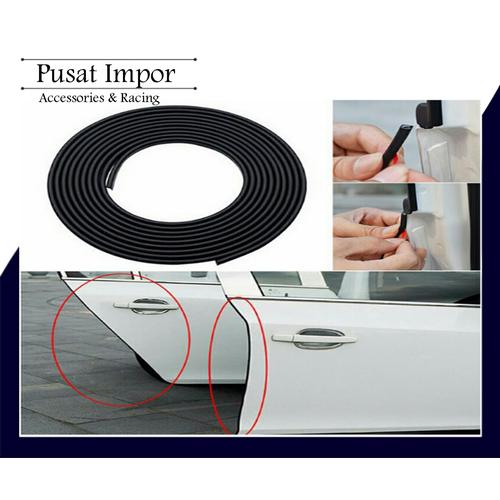 Foto Produk List karet Pintu 1m List Pintu Mobil Universal Pelindung Pintu HITAM dari Pusat Impor