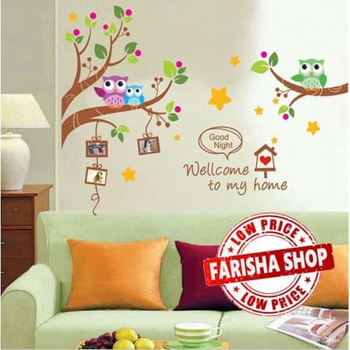 Foto Produk Owl Frame XY1159 - Stiker Dinding / Wall Sticker dari farisha shop