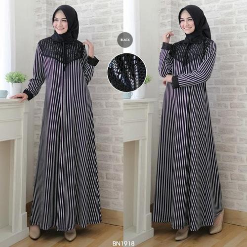 Foto Produk Gamis Netze Stripe BN1918 dari ZulfaButiq03