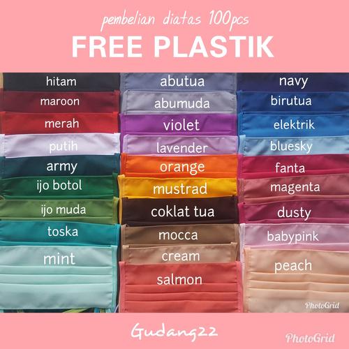 Foto Produk masker kain tali hijab nyaman warna warni fashion muslim lucu acesoris dari gudang22