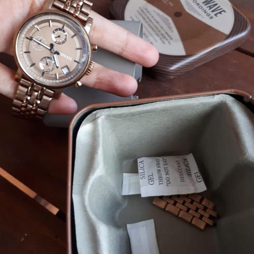 Jual fossil watch boyfriend bronze 
