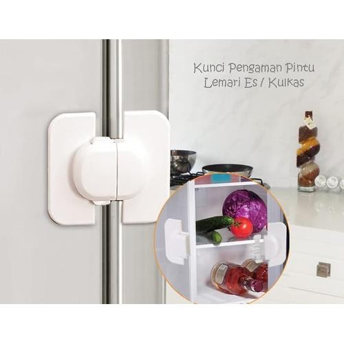 Foto Produk Kunci Pengaman Pintu Lemari Es Kulkas Laci Anak Baby Safety Lock - Putih dari Belly Belly