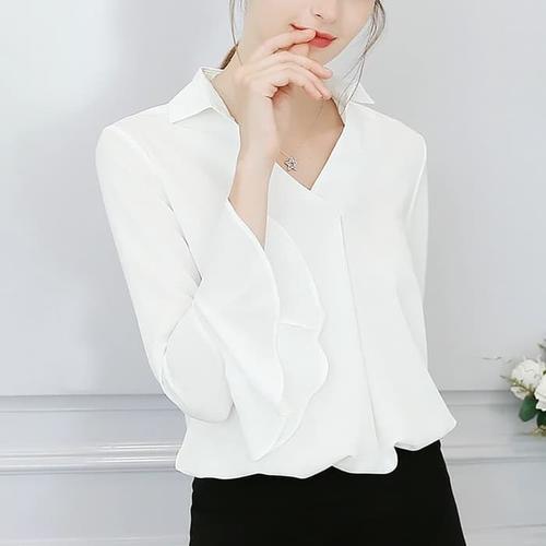 Foto Produk Kemeja wanita - kemeja style korea tangan terompet dari My1stShop
