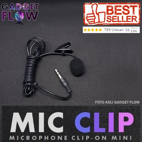 Foto Produk Microphone / Mic Clip on Mic 3.5mm For Smartphone / PC dari Gadget Flow