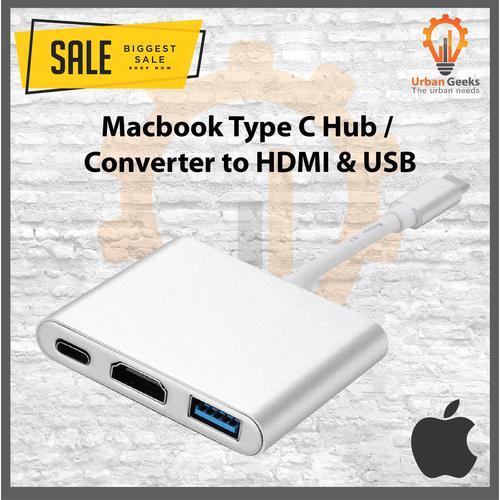 Foto Produk Kable Converter USB Type C Ke HDMI Multi Port Murah Macbook Pro 12 13 dari Urban Geeks
