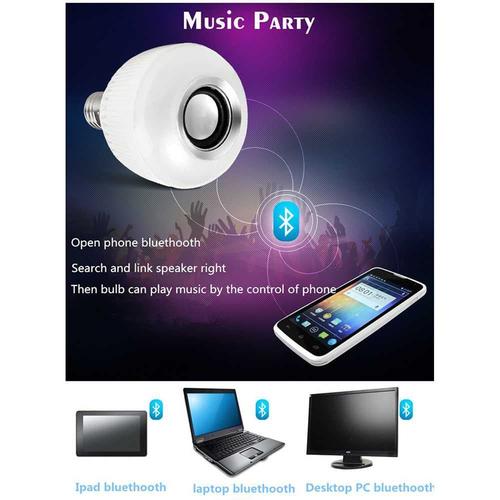 Foto Produk Lampu Bohlam LED RGB Remote Control Warna Kamar with Bluetooth Speaker dari aksesoris-iPhone