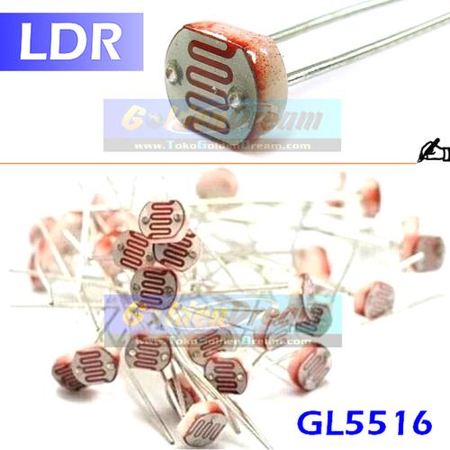 Foto Produk LDR GL5516 Light Dependent Resistor Peka Cahaya Sensor Resistansi Ohm dari VISITEK