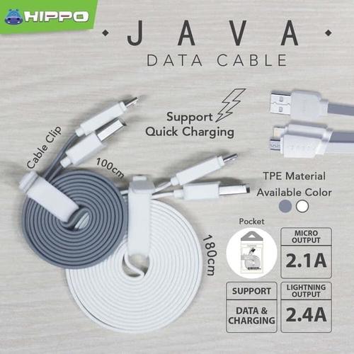 Foto Produk Hippo Java Type C Kabel Data & Charger 180cm - Abu-abu dari iLo Official Store