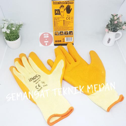 Foto Produk SARUNG TANGAN LATEX COATED GLOVES TEBAL KERJA KUNING 10 BENANG INGCO dari Semangat Teknik