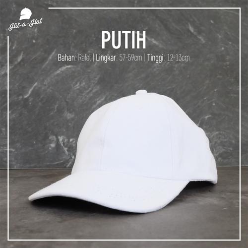 Gambar Topi Baseball Polos Putih Pengait Belakang Besi dari grandindahsouvenir Jakarta Barat Tokopedia