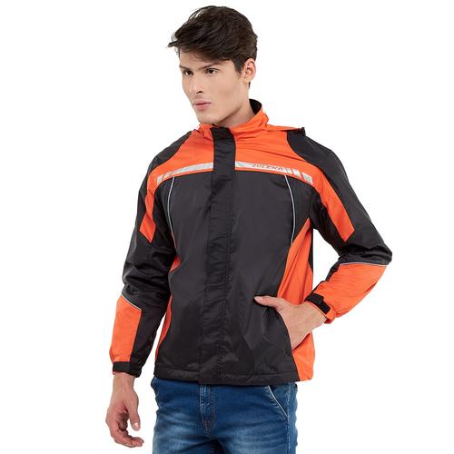 Foto Produk ZOLEKA Bravura Jaket Motor Packable Tahan Angin Pria - Black Orange - L dari ZOLEKA