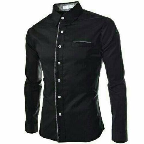 Foto Produk PETER MAN BAJU KEMEJA POLOS PRIA LENGAN PANJANG KEMEJA FORMAL PRIA - Hitam, M dari FortKlass