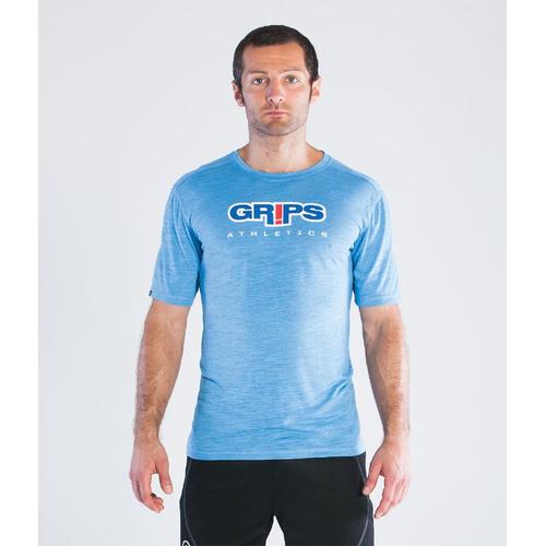 Gambar GRIPS Men BASELINE TEE SHIRT - BLUE dari ELITE MMA SHOP Jakarta Barat Tokopedia