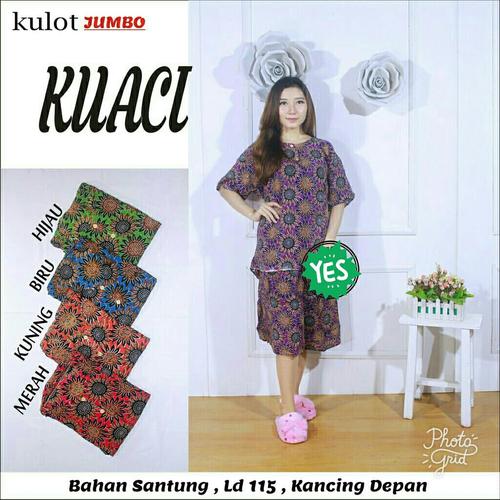 Foto Produk Setelan kulot jumbo batik pekalongan / baju tidur wanita / babydoll dari RisqianaBatik