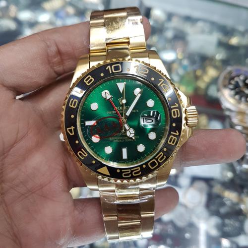 Jual Rolex GMT Master II gold green 
