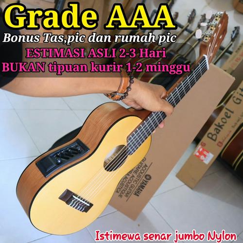 Foto Produk Gitarlele elektrik & softcase - Cokelat Muda dari dapid bakoel gitar