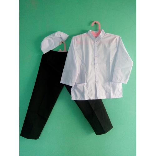 Foto Produk Baju Muslim |Baju Koko Anak 5, 6, 7 Tahun | putih hitam - Size 5 dari Zarka Baby Shop
