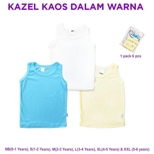 Foto Produk Kazel - Kaos Dalam Warna - NEWBORN dari Chubby Baby Shop