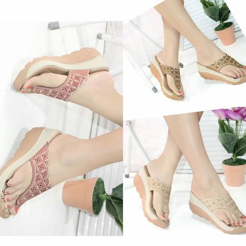 Foto Produk Sendal Jepit Wedges Laser Bordir Batik Mulan 1942 dari DETECTOR