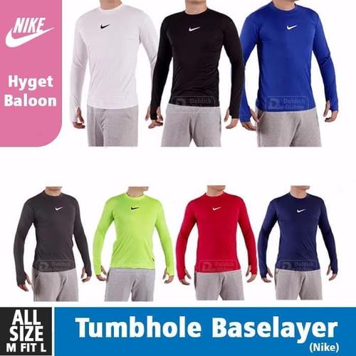Foto Produk manset baselayer thumbhole hitam merah biru putih navy abu - Hitam dari importir jersey