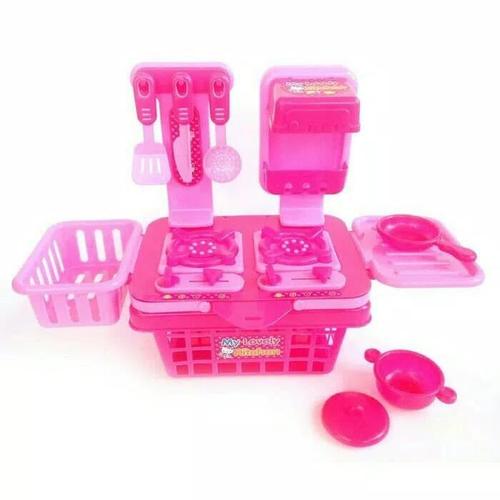 Foto Produk masak masakan mainan keranjang set pink mainan anak cewek dari Howell toys
