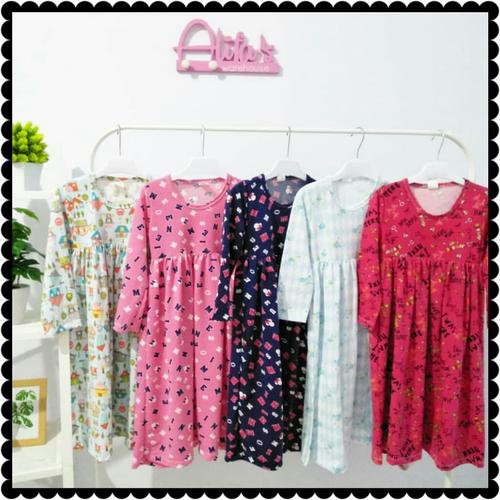 Foto Produk gamis anak, gamis kaos anak 4T, longdress anak, baju muslim anak dari storealifa
