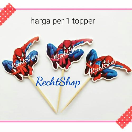 Foto Produk Topper cake kue ulang tahun karakter spiderman dari recht shop