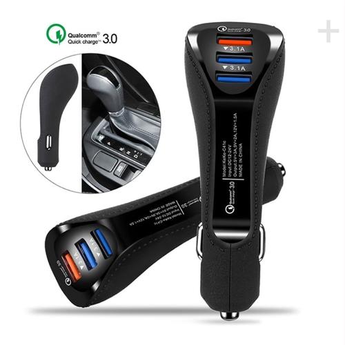 Foto Produk IONLINE Fast Car Charger 6A Qualcomm 3Port USB - Chader Mobil 3.1+3.1A - Hitam dari OMEXTRA