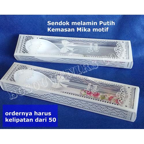 Foto Produk Souvenir Pernikahan / Sendok makan Melamin putih kemasan mika dari Bosouvenir com