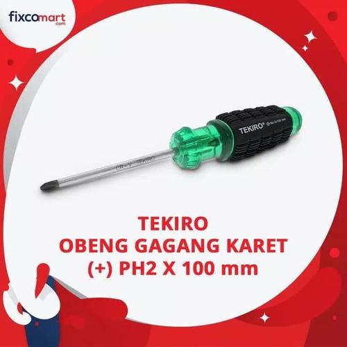 Gambar Obeng gagang karet tekiro 6 x 100 mm + / - plus atau minus min (+) (-) - PLUS dari TB-ACC undefined Tokopedia