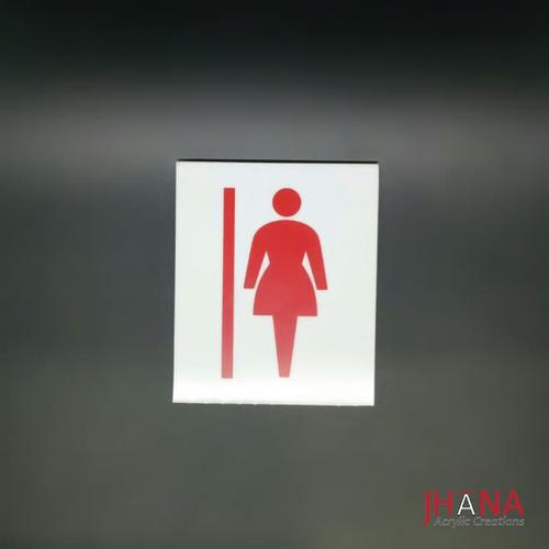 Gambar Plat Logo Wanita 120x100mm #BISAGOJEK dari Jhana Acrylic Kab. Tangerang Tokopedia