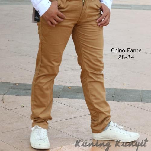 Foto Produk Celana Chino Panjang Pria Warna Kuning kunyit dari oxo shop