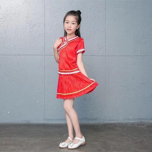 Foto Produk Cheongsam Anak Saten China Kostum Dress Baju Imlek Anak Murah - Pink Tua, 4 dari MadisonShop
