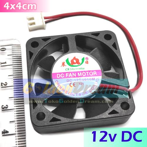 Foto Produk Kipas 12v 4x4cm DC Mini Fan Angin Udara Pendingin Panas 4x4 4*4 cm 4cm dari VISITEK