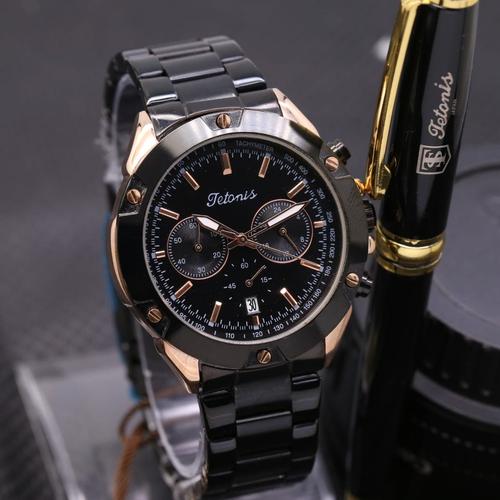 Foto Produk jam tangan TETONIS ORIGINAL PRIA BLACK AND BLACK ROSE RANTAI dari Multyshop MSI