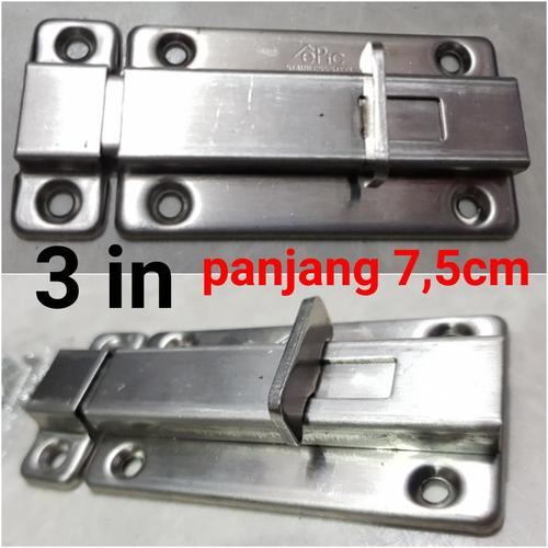 Foto Produk slot lebar stainless 3in / grendel pintu dari Cahaya Berkat90