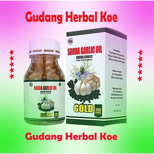 Foto Produk Sauda Garlic Oil 200 kapsul - Minyak Habbatussauda Plus Bawang Putih dari Gudang Herbal Koe