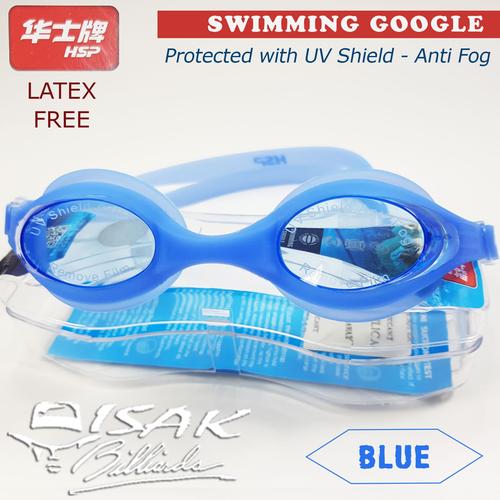 Foto Produk Kacamata Renang - HSP BL - Swimming Goggle Anti Fog UV Shield Glasses dari ISAK Billiard Sport Co.