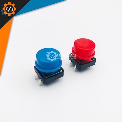 Foto Produk Tactile Push Button TC-1212T 12x12x7.3 MM For Arduino + Cap - Merah dari Kelas Robot