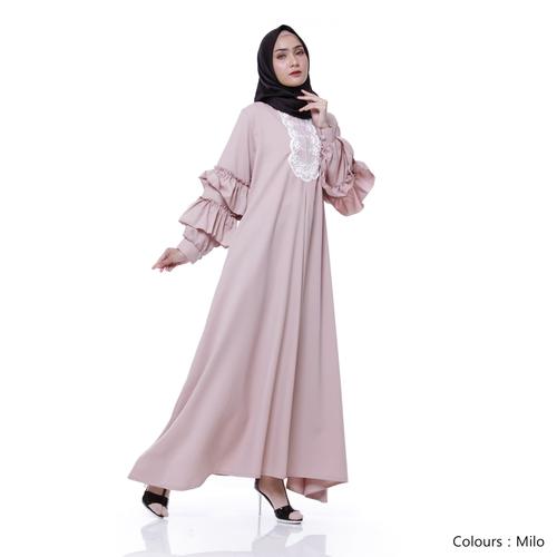 Foto Produk Gamis Wanita Original | Naresha Dress | Gamis Muslim Syari Original - Blue dari Tazkia Hijab Store