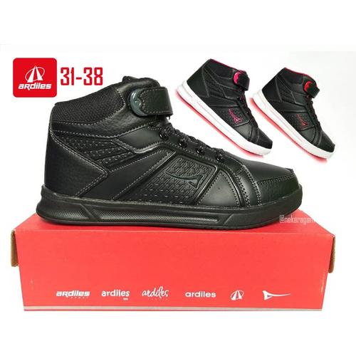 Foto Produk SEPATU SEKOLAH ORIGINAL ARDILES TIKHE HITAM SEPATU SD SMP RINGAN - 31, Hitam Merah dari ANEKARAGAM DOT COM