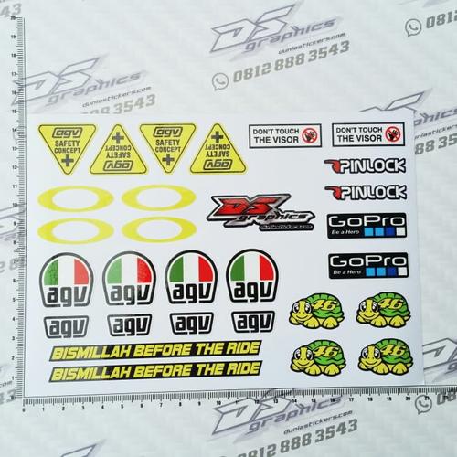Foto Produk MURAHHHHH STIKER VISOR kaca helm 2 set helm not shoei arai kyt agv dari dion ds