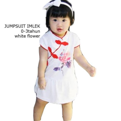 Foto Produk Carter Jumper/Cheongsam Qibao/Baju Imlek Bayi Perempuan White dari TSPOINT STORE