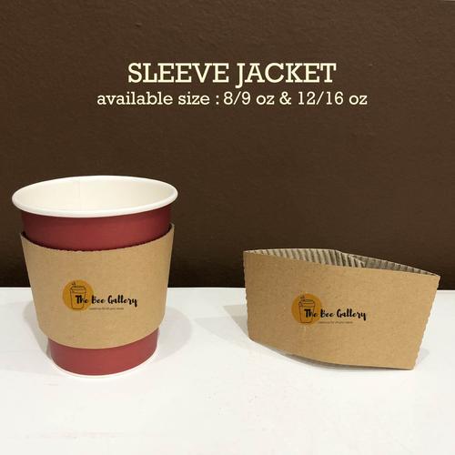 Jual Paper cup Sleeve Jacket Hot 12/16 oz - Jaket gelas kertas panas ...
