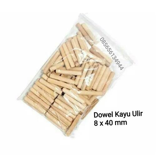 Foto Produk Dowel Kayu 8 x 40 Ulir Perbungkus ( 100 pcs ) Pen Sambungan Kayu dari Toko Income