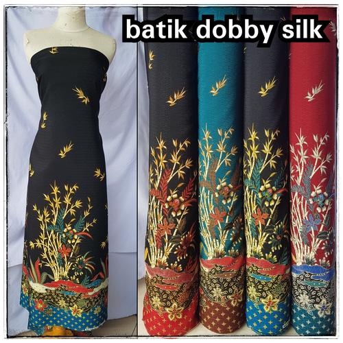 Foto Produk kain batik semi sutera dobby meteran motif bambu dari toko kain iona