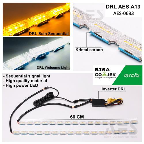 Foto Produk Drl AES A13 Universal Crystal Dual Colour LED Flexible Running S0904 dari BULLAES