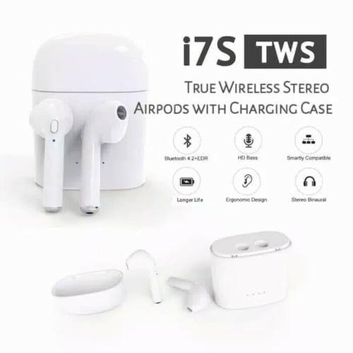 Jual HEADSET BLUETOOTH i7s TWS DOUBLE / i7s TWINS DOUBLE HEADSET