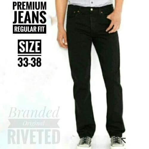Foto Produk Celana Jeans Standar / Celana Jeans Panjang Big Size - Hitam, 33 dari kayu shop