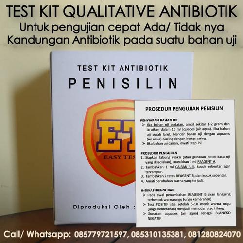 Gambar Test Kit Penisilin Antibiotic - Testkit Antibiotik utk Tes Uji Pangan dari Sooper Shop Kab. Brebes Tokopedia